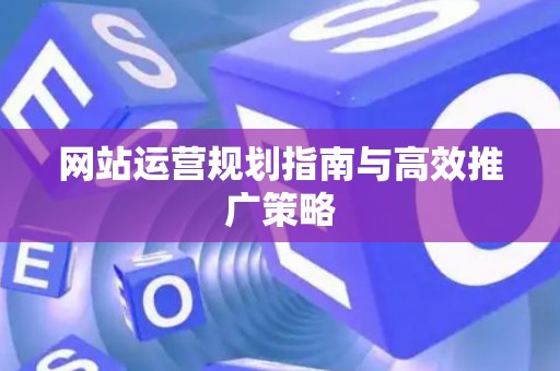 网站运营规划指南与高效推广策略